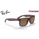 Ray-Ban Justin Transparent Dark Brown / Brown Polarised (RB4165 6597T5)
