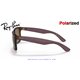 Ray-Ban Justin Transparent Dark Brown / Brown Polarised (RB4165 6597T5)