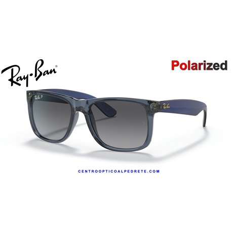 Ray-Ban Justin Transparent Blue / Grey Polarised (RB4165 6596T3)