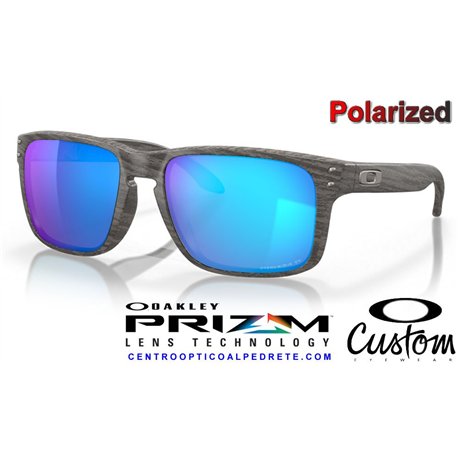 Holbrook Custom WoodGrain / Prizm Sapphire Polarized (OO9102-10998)
