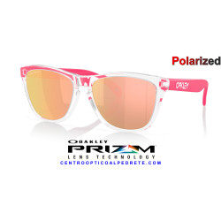 Oakley Frogskins Clear / Prizm Rose Gold Polarized (OO9013-M9)