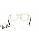 Ray-Ban Round Metal Eyeglasses Black On Gold (Rx3447V 2991)