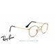 Ray-Ban Round Metal Eyeglasses Black On Gold (Rx3447V 2991)