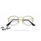 Ray-Ban Round Metal Eyeglasses Black On Gold (Rx3447V 2991)