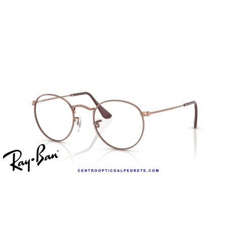 Gafas para graduado Ray-Ban Round Metal Rose Gold (Rx3447V 3094)