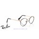 Ray-Ban Round Metal Eyeglasses Black On Rose Gold (Rx3447V 3173)