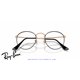Ray-Ban Round Metal Eyeglasses Black On Rose Gold (Rx3447V 3173)