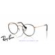 Ray-Ban Round Metal Eyeglasses Black On Rose Gold (Rx3447V 3173)