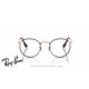 Ray-Ban Round Metal Eyeglasses Black On Rose Gold (Rx3447V 3173)