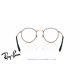 Ray-Ban Round Metal Eyeglasses Black On Rose Gold (Rx3447V 3173)