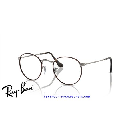 Ray-Ban Round Metal Eyeglasses Havana On Gunmetal (Rx3447V 3174)