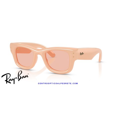 Ray-Ban Puffer Sunglasses Solid Nude / Dark Pink (RB4940 687584)