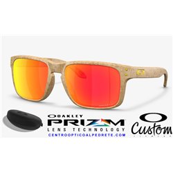Oakley Holbrook Matte Stone Desert Tan / Prizm Ruby Polarized (OO9102-Y8C)