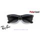 Ray-Ban New Wayfarer Black / Blue Gradient Polarized (RB2132 601S78)