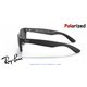 Ray-Ban New Wayfarer Black / Blue Gradient Polarized (RB2132 601S78)
