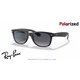 Ray-Ban New Wayfarer Black / Blue Gradient Polarized (RB2132 601S78)