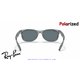 Ray-Ban New Wayfarer Grey / Dark Blue Polarized (RB2132 64503R)