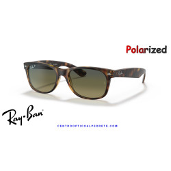 Ray-Ban New Wayfarer Tortoise / Green Gradient Blue Polarized (RB2132 894/76)