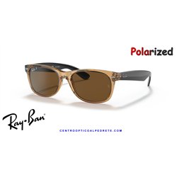Ray-Ban New Wayfarer Yellow / Brown Polarized (RB2132 945/57)