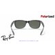 Ray-Ban New Wayfarer Black / Polarized Green Classic G-15 (RB2132 605258)