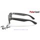 Ray-Ban New Wayfarer Black / Polarized Green Classic G-15 (RB2132 605258)