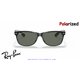 Ray-Ban New Wayfarer Black / Polarized Green Classic G-15 (RB2132 605258)