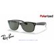 Ray-Ban New Wayfarer Black / Polarized Green Classic G-15 (RB2132 605258)