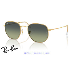 Ray-Ban Hexagonal Sunglasses Arista Gold / Green Vintage (RB3548 001/BH)