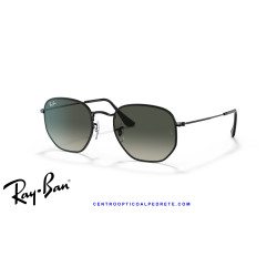 Ray-Ban Hexagonal Sunglasses Black / Grey Gradient (RB3548 002/71)