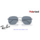 Ray-Ban Hexagonal Sunglasses Silver / Blue Polarized (RB3548N 003/02)