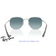 Ray-Ban Hexagonal Sunglasses Silver / Blue Gradient Grey (RB3548N 003/3M)